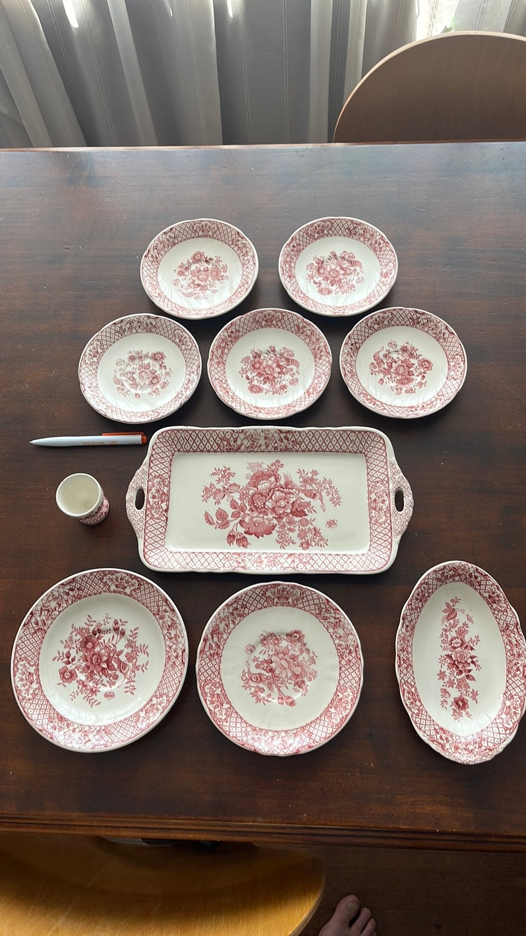 Vintage Mason’s Stratford Ironstone Engeland serveerset, Ophalen of Verzenden