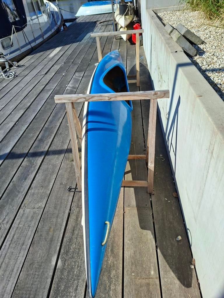Blauwe kajak met peddel - Klaar voor het water!, Ophalen of Verzenden, Gebruikt, 1-persoons