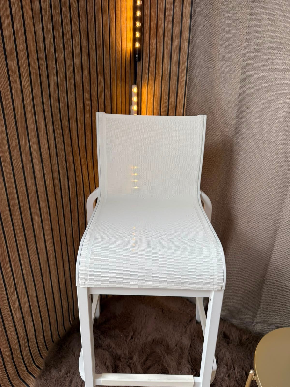 Witte barkruk voor buiten - Nieuw in verpakking, Ophalen, Kunststof, 5 krukken of meer, Met voetsteun