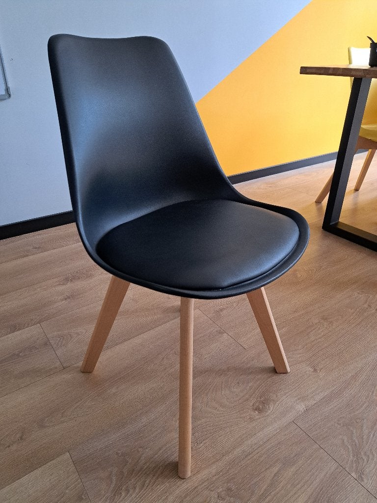 6 x Chairs Black Yellow - Eetkamerstoelen Zwart Geel, Ophalen, Zo goed als nieuw, Zwart, Vijf, Zes of meer stoelen