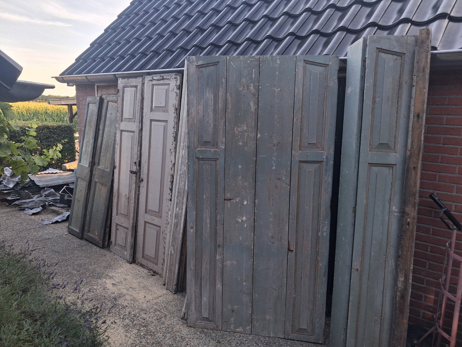 Diverse vintage deuren / panelen / luiken, Ophalen, Gebruikt, 80 tot 100 cm, Binnendeur