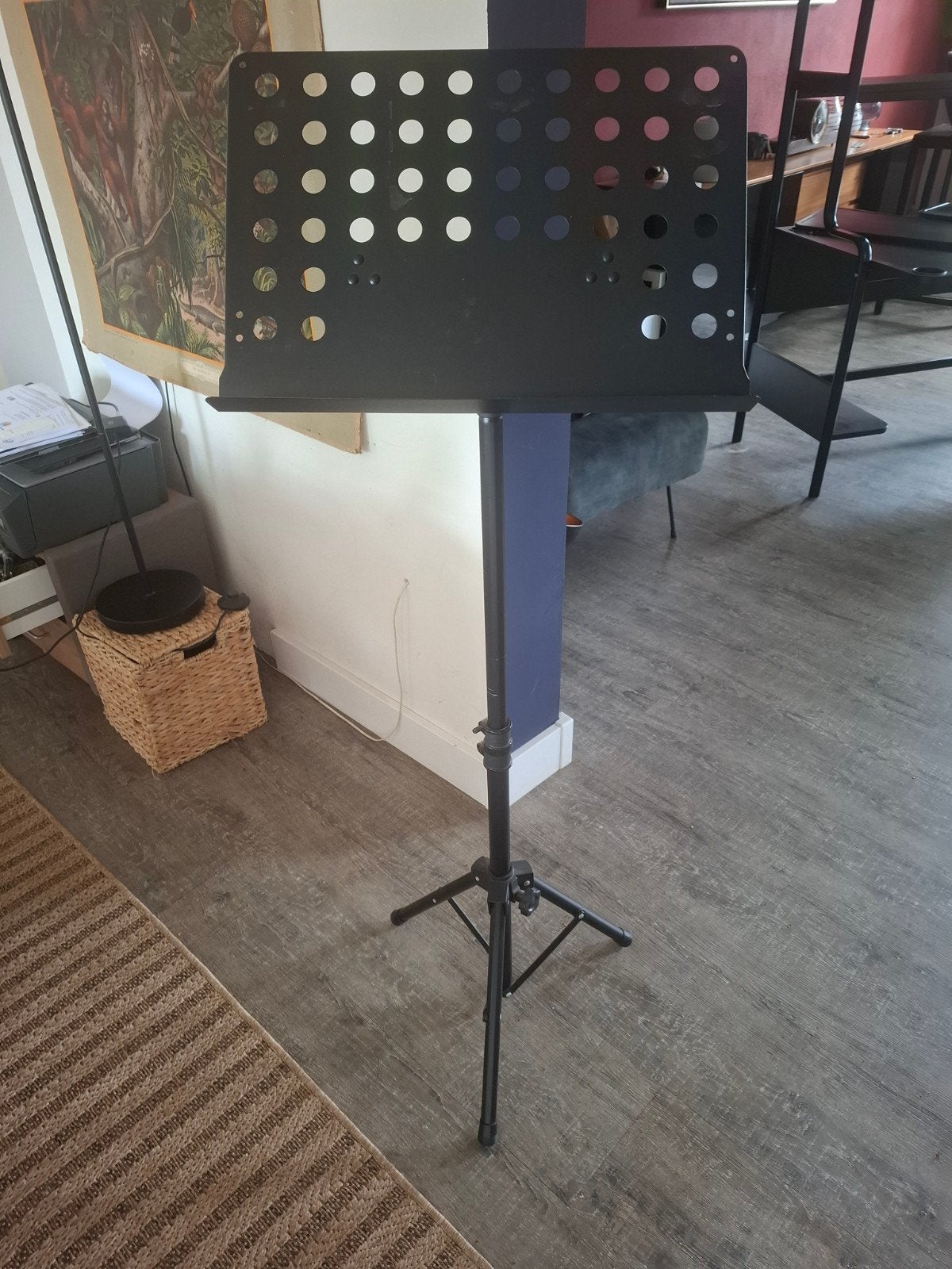 Zwarte Muziekstandaard met Statief, Muziek en Instrumenten, Standaards, Ophalen of Verzenden, Gebruikt, Muziekstandaard, Overige instrumenten