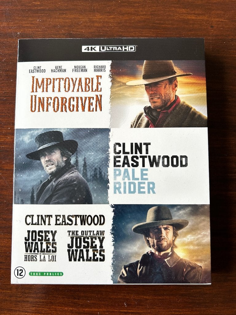 4K UHD Clint Eastwood: Unforgiven Pale Rider Outlaw Josey W, Engels, Verzenden, Nederlands, Zo goed als nieuw