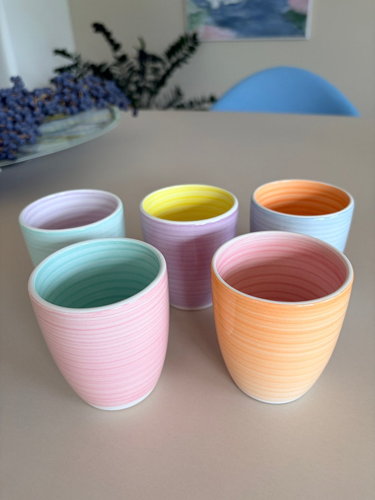 5 gekleurde mokjes Nieuw maat senseo,Nespresso