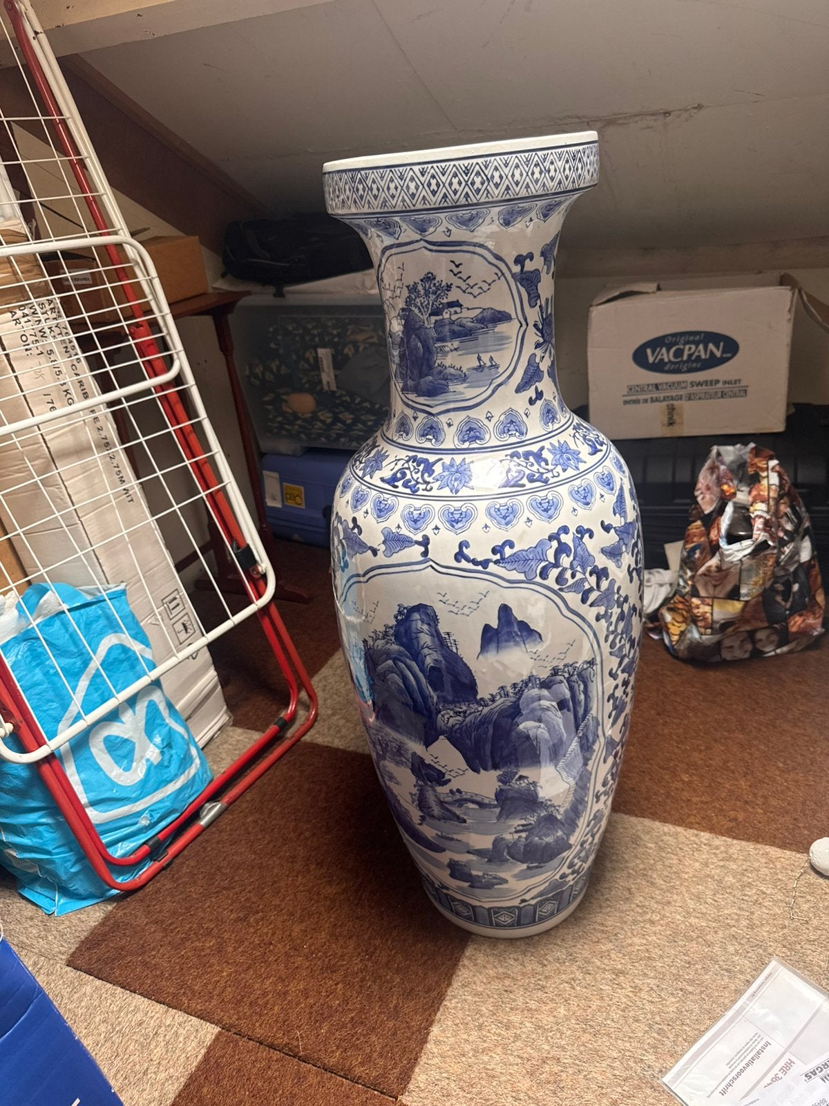 Delfts blauw grote vaas 90 cm, Ophalen