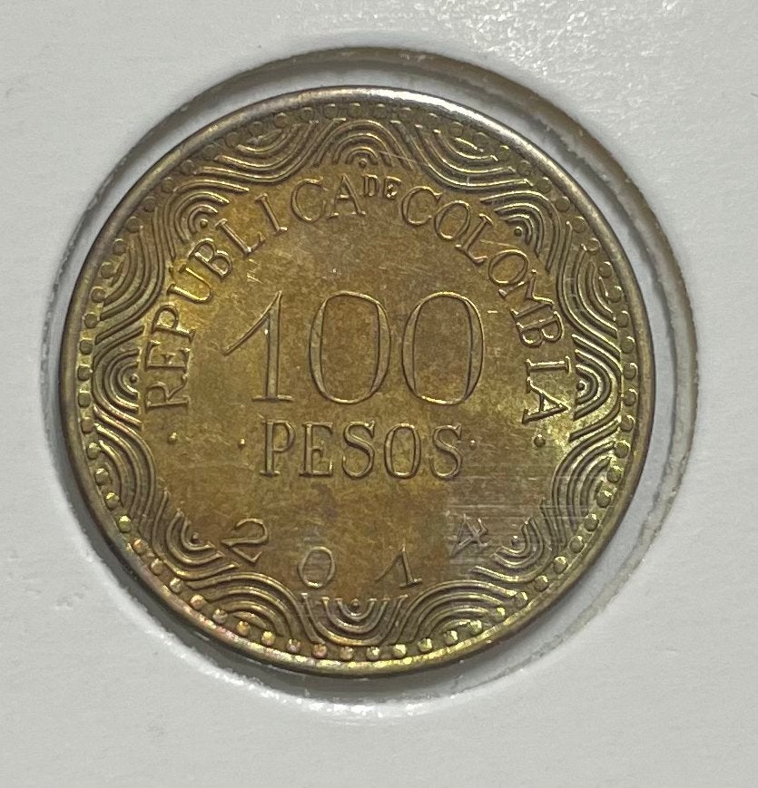 100 pesos Colombia 2014, Ophalen of Verzenden