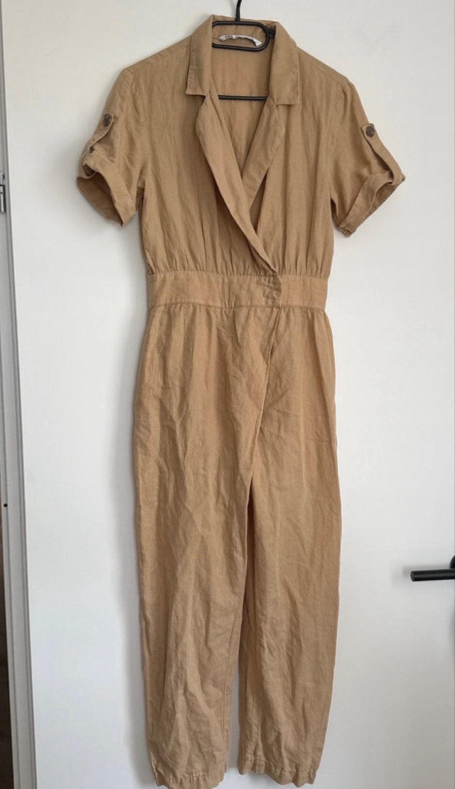 Zara jumpsuit beige maat S, Ophalen of Verzenden, Zo goed als nieuw, Maat 36 (S), Beige