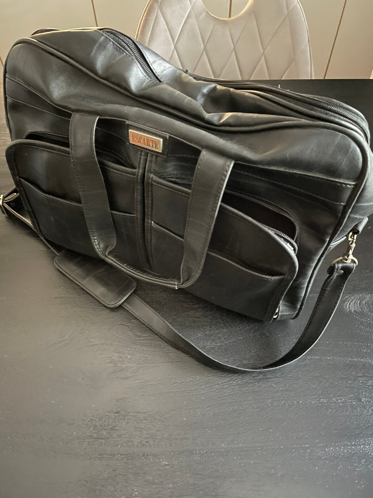 Lederen multifunctionele kantoor tas Escarte, 30 cm of meer, Bruin, Minder dan 35 cm, Ophalen of Verzenden