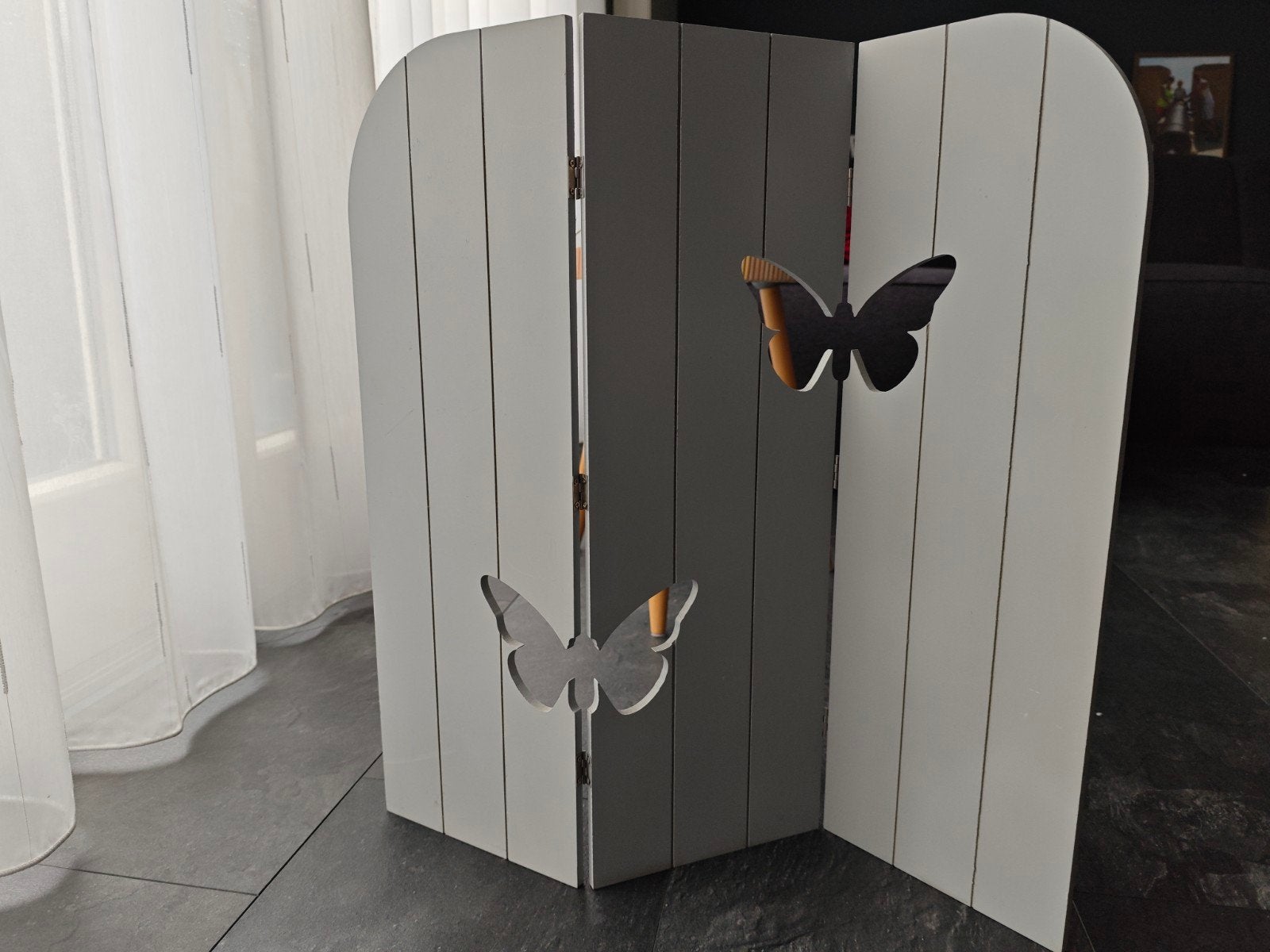 Decoratief raamscherm met vlinders, goede staat, Huis en Inrichting, Ophalen, Gebruikt