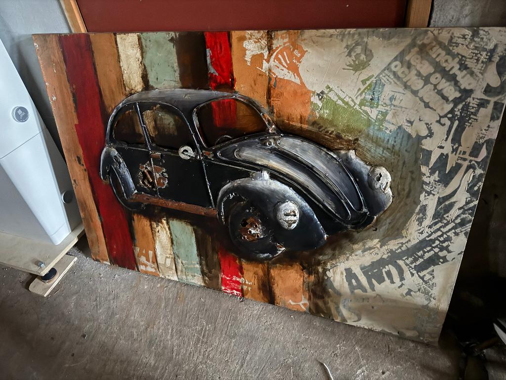 Wanddecoratie kever  |3D schilderij metaal| Mancave | Nieuw, Ophalen, Nieuw