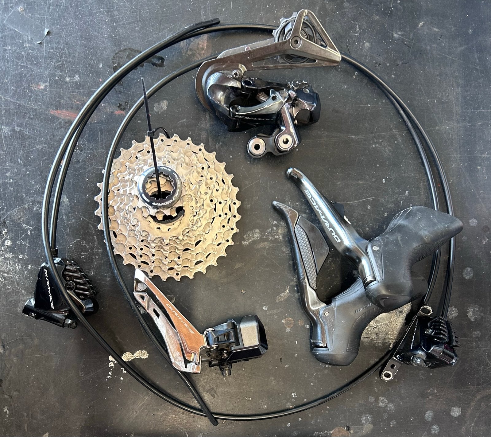 Shimano Dura-Ace Di2 R9170 Groepset, Fietsen en Brommers, Fietsonderdelen, Remmen, Gebruikt, Ophalen of Verzenden, Aluminium