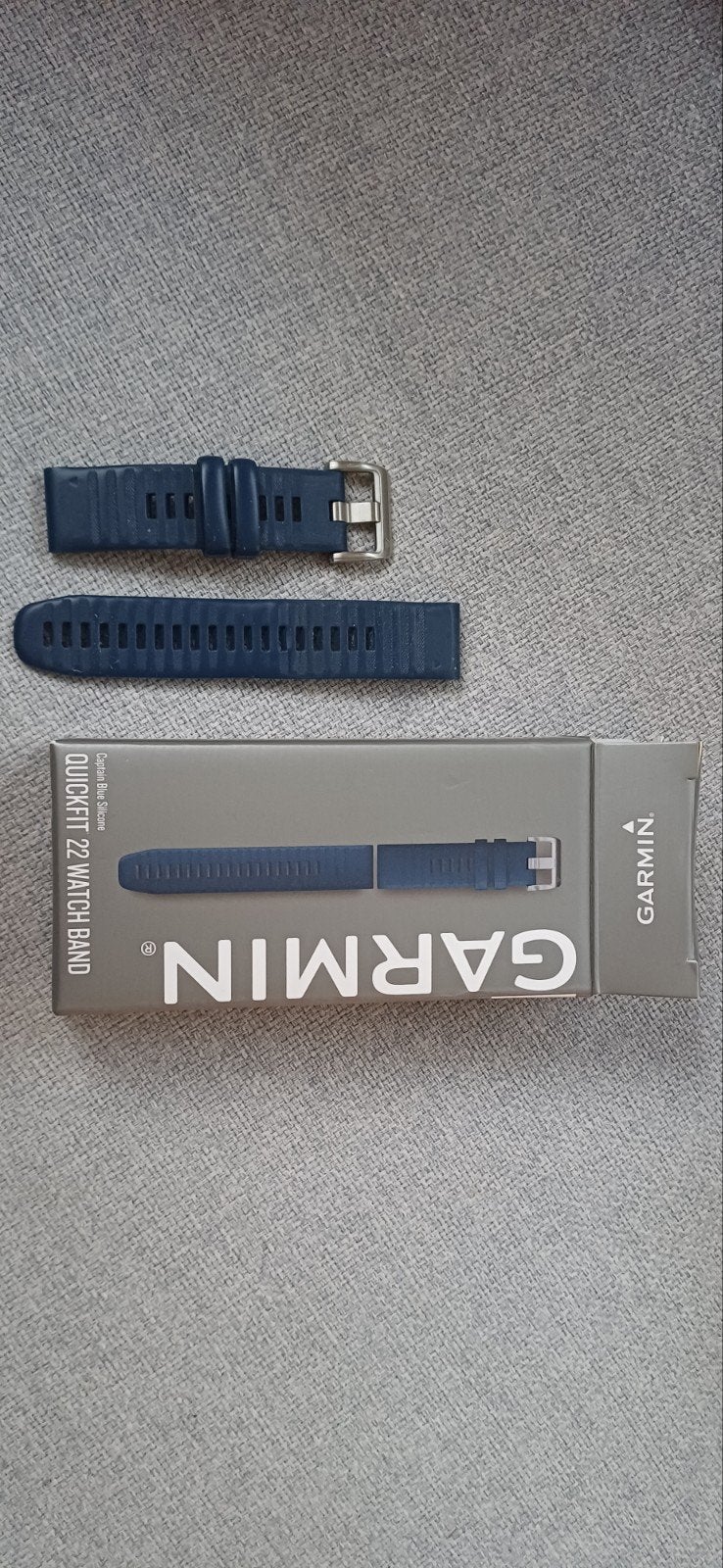Origineel Garmin QuickFit 22 horlogebandje - Donkerblauw, Ophalen of Verzenden, Nieuw, Overige merken