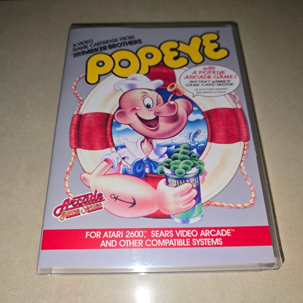 Popeye Atari 2600 Game Case, Spelcomputers en Games, Avontuur en Actie, Verzenden, 1 speler, Zo goed als nieuw
