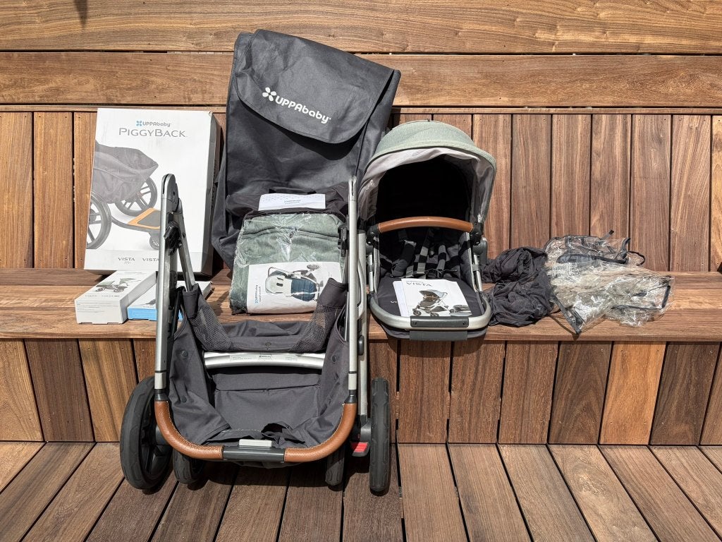 UPPAbaby Vista V2 kinderwagen, Gebruikt, Combiwagen, Verstelbare duwstang, Ophalen