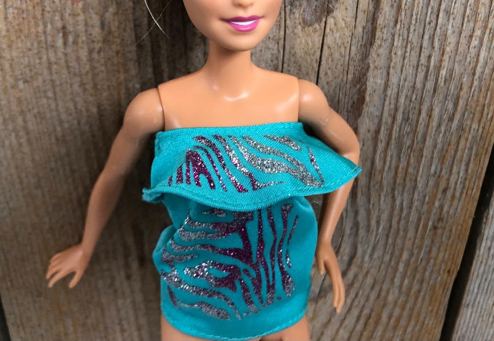 Zeegroen topje voor Barbie, Ophalen of Verzenden, Zo goed als nieuw, Barbie