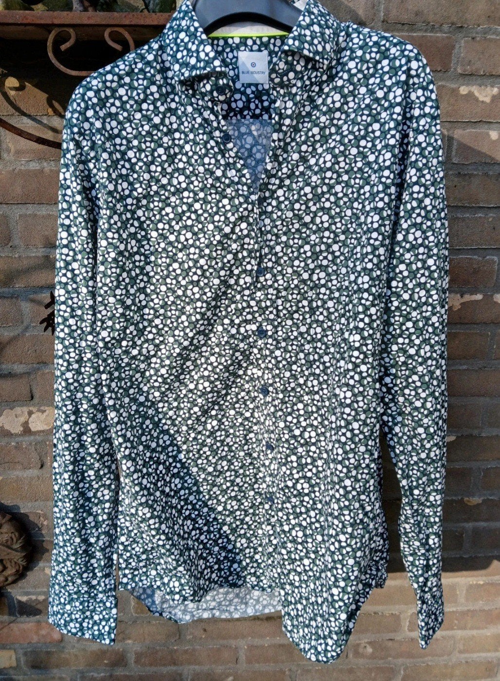 Mooi overhemd, Ophalen of Verzenden, Zo goed als nieuw, Blauw, Halswijdte 43/44 (XL)