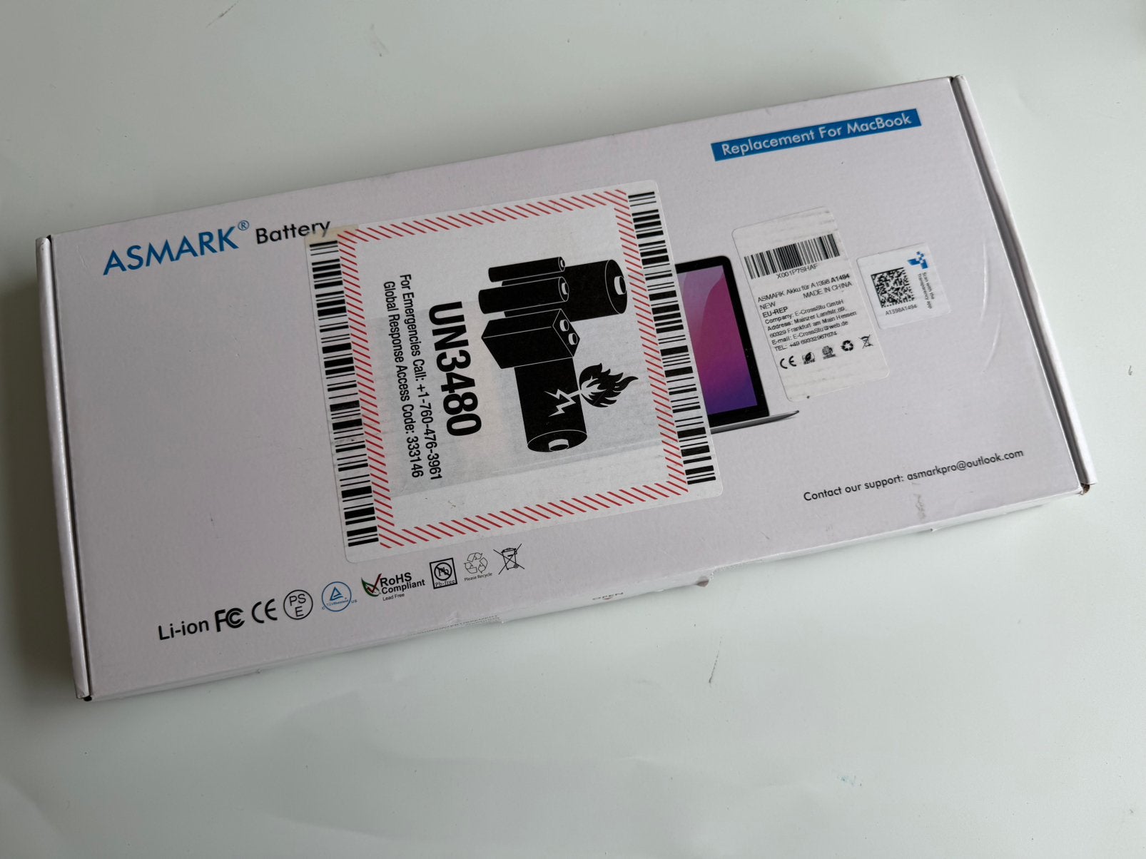 Macbook pro 15 inch batterij vervanging A1398 A1494, Ophalen of Verzenden, Nieuw, Oplaadbaar