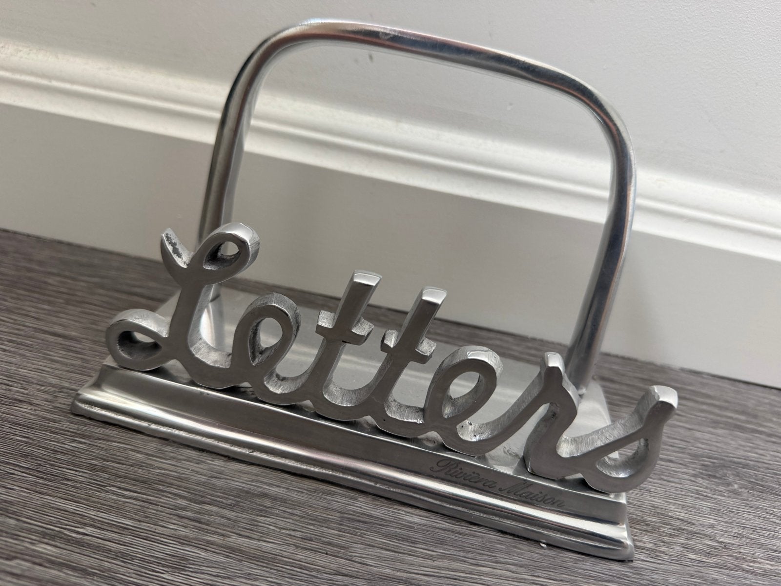 Riviera Maison Letters brievenhouder, Ophalen, Zo goed als nieuw, Zilver, Metaal