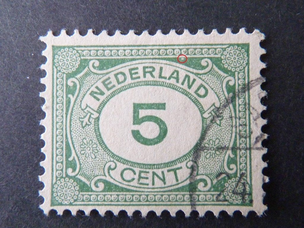 plaatfout 107 , gestempeld., Ophalen of Verzenden, T/m 1940, Gestempeld