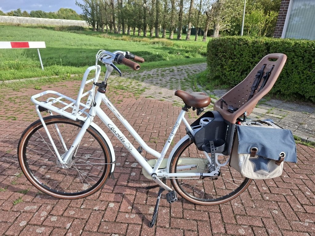 Gazelle Miss Grace damesfiets met kinderzitje, tassen & slot, Fietsen en Brommers, Ophalen, 53 tot 56 cm, (Extra) lage instap