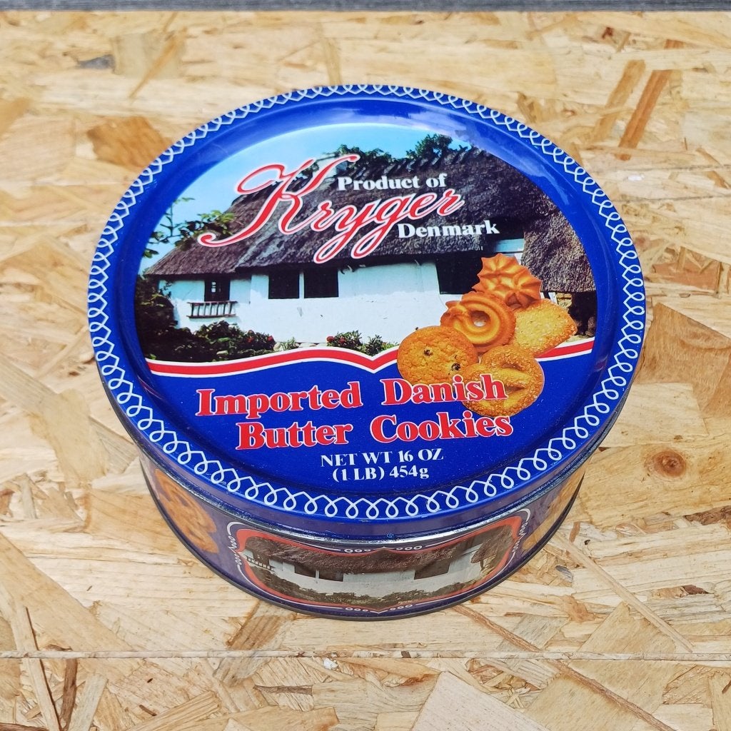 Vintage Danish cookies blik Kryger, Verzamelen, Ophalen of Verzenden, Gebruikt, Koek(jes), Overige merken