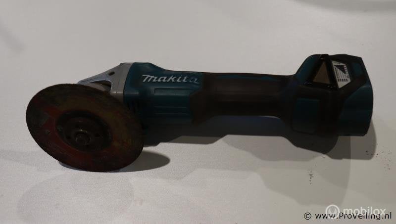 Online Veiling: Makita LXT Accu Haakse slijpmachine DGA513, Gebruikt