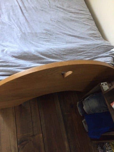 Kabouter/peuterbed, massief eiken 70 x 190 cm,, Ophalen, Gebruikt