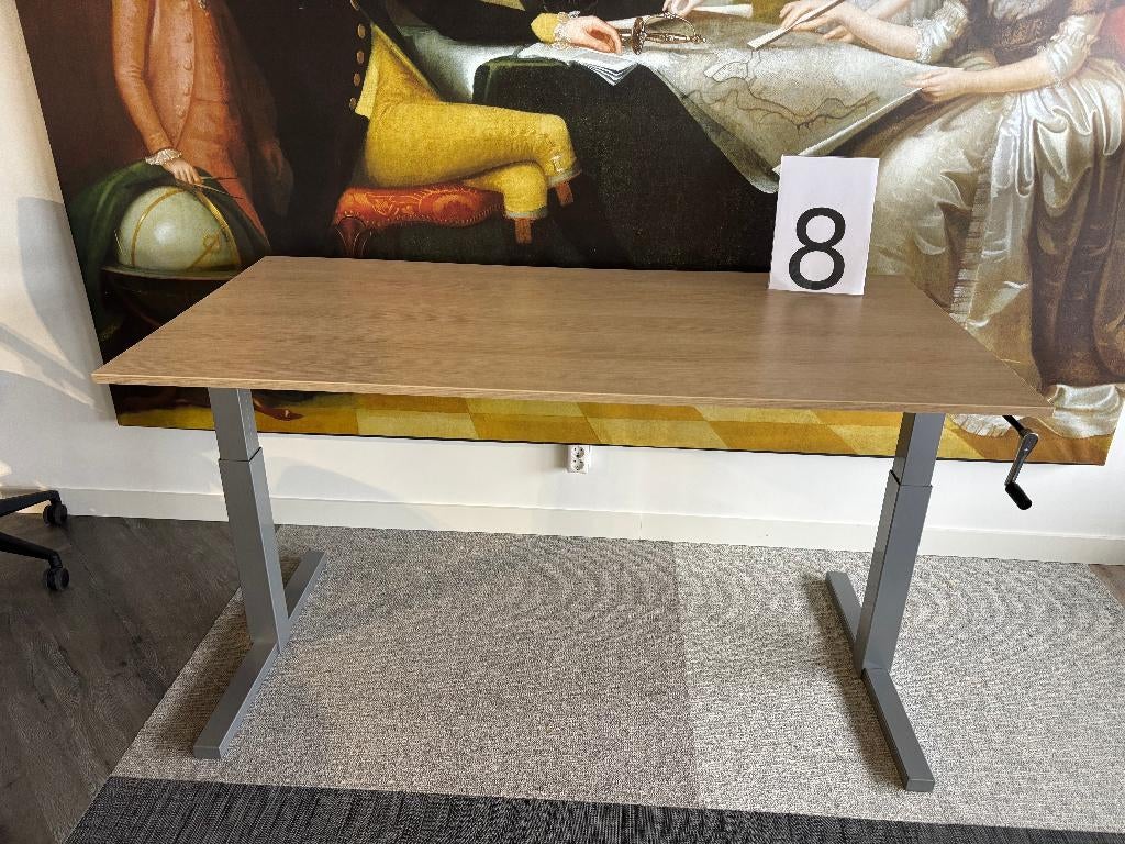 Gispen zit-zit bureau verstelbaar 160x80cm, Huis en Inrichting, Bureaus, Ophalen, In hoogte verstelbaar, Gebruikt