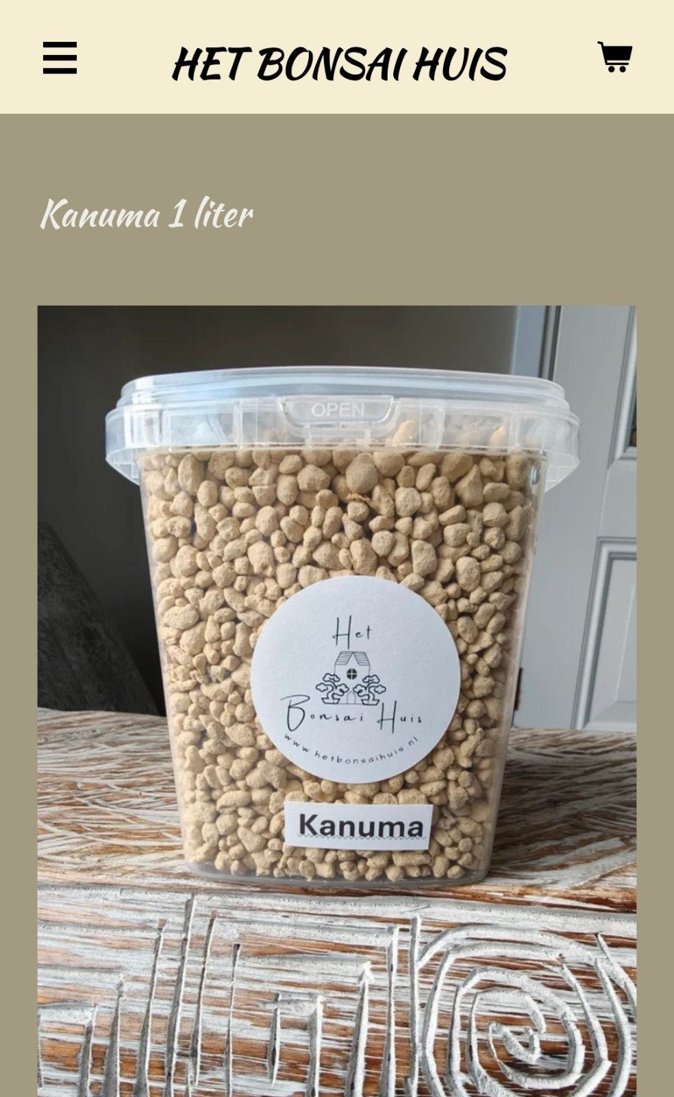 Kanuma 1 ltr, Ophalen of Verzenden