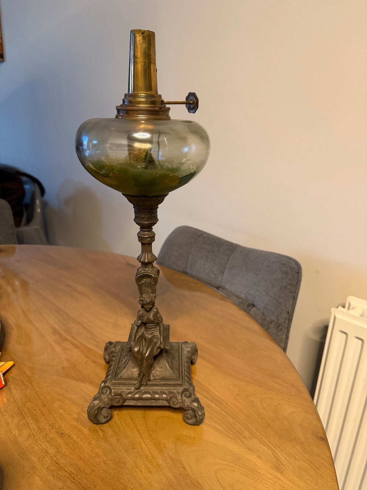 Oude Franse Petroleumlamp - Restauratieproject/Decoratie, Ophalen