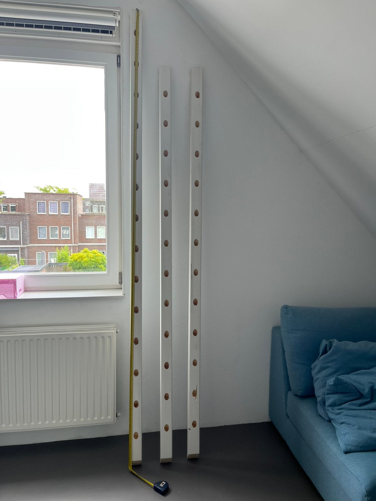 Houten trap balustrade ✅ leuning onderdelen in grondverf, Ophalen, Zo goed als nieuw, 2 tot 4 meter
