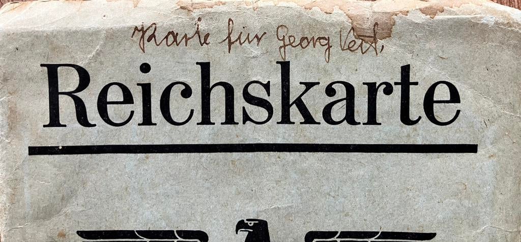 Duits; landkaart Reichskarte omg Württemberg 1941, Verzamelen, Ophalen of Verzenden, Landmacht, Duitsland, Overige typen
