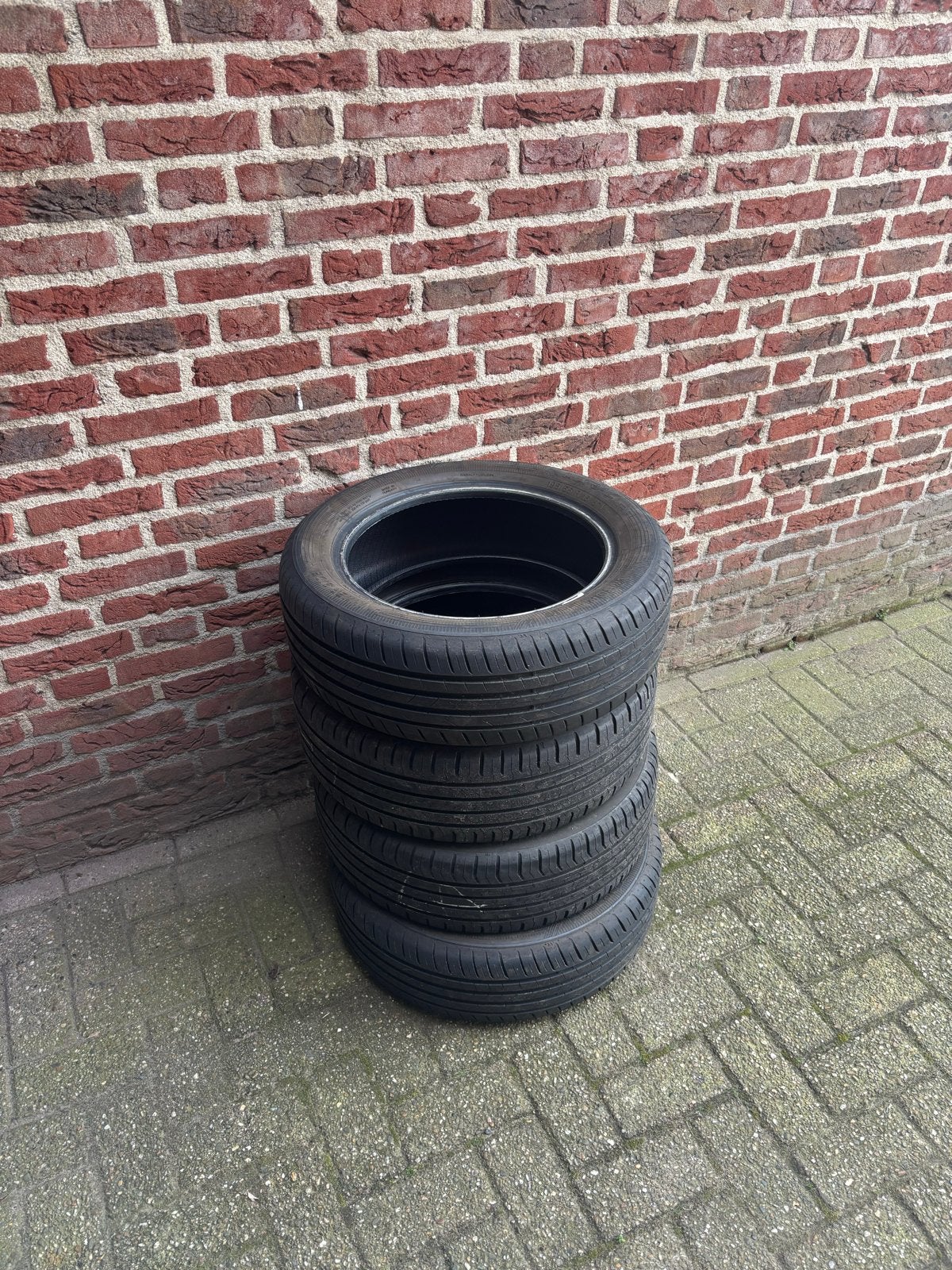 4x Zomerbanden 195/55 R16 - Gebruikt, Auto-onderdelen, Banden en Velgen, Ophalen, Gebruikt, 16 inch, Band(en)
