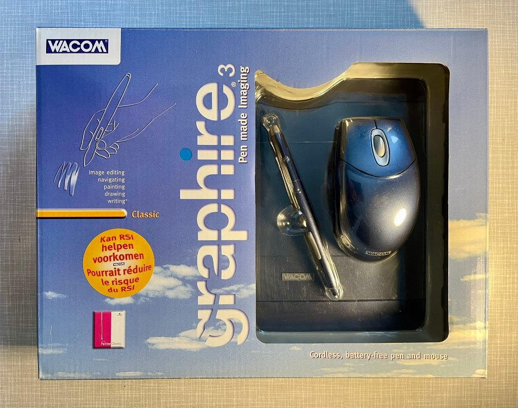 Wacom Graphire 3 (CTE-430) Sapphire Blue - NIEUW IN DOOS!, Computers en Software, Tekentablets, Nieuw, Draadloos, Multi-touch