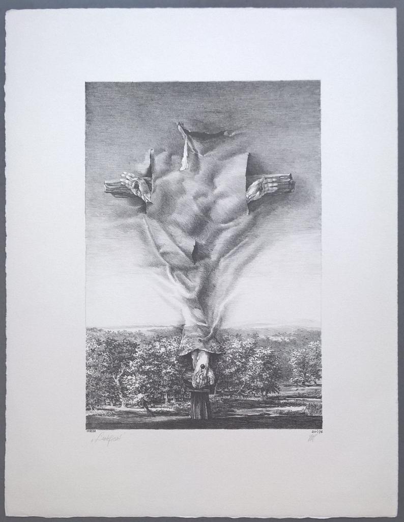 Peter Vos - Inrim -  gesigneerde litho, Ophalen of Verzenden