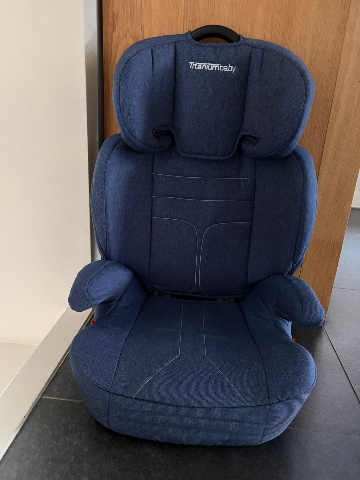 Titaniumbaby iSafety! Autostoel VIDAR Isofix Denim Groep 2/3, Kinderen en Baby's, Autostoeltjes, 15 t/m 36 kg, Afneembare rugleuning