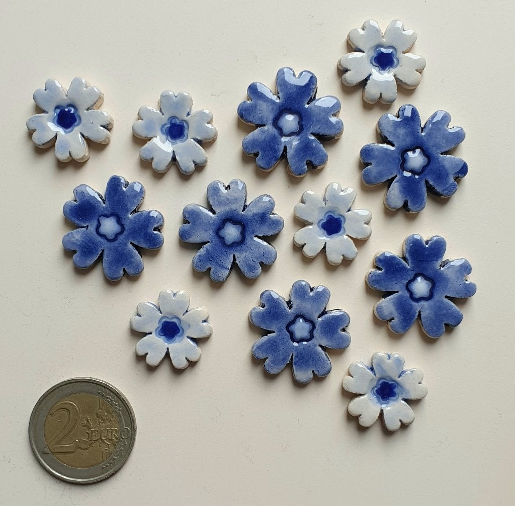 Mozaïek steentjes handgemaakte keramiek bloemetjes, H2C, Verzenden, Handgemaakt, Nieuw, Natuur en Bloemen