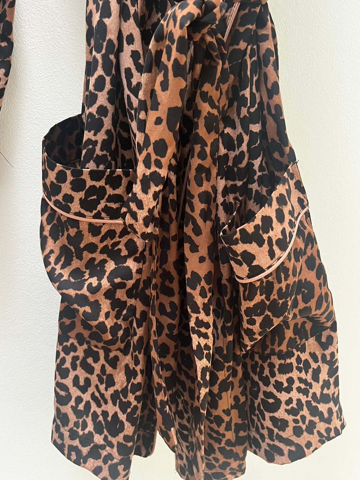 Love Stories panterprint kimono / badjas met ceintuur – S, Kleding | Dames, Ophalen of Verzenden, Zo goed als nieuw, Bruin