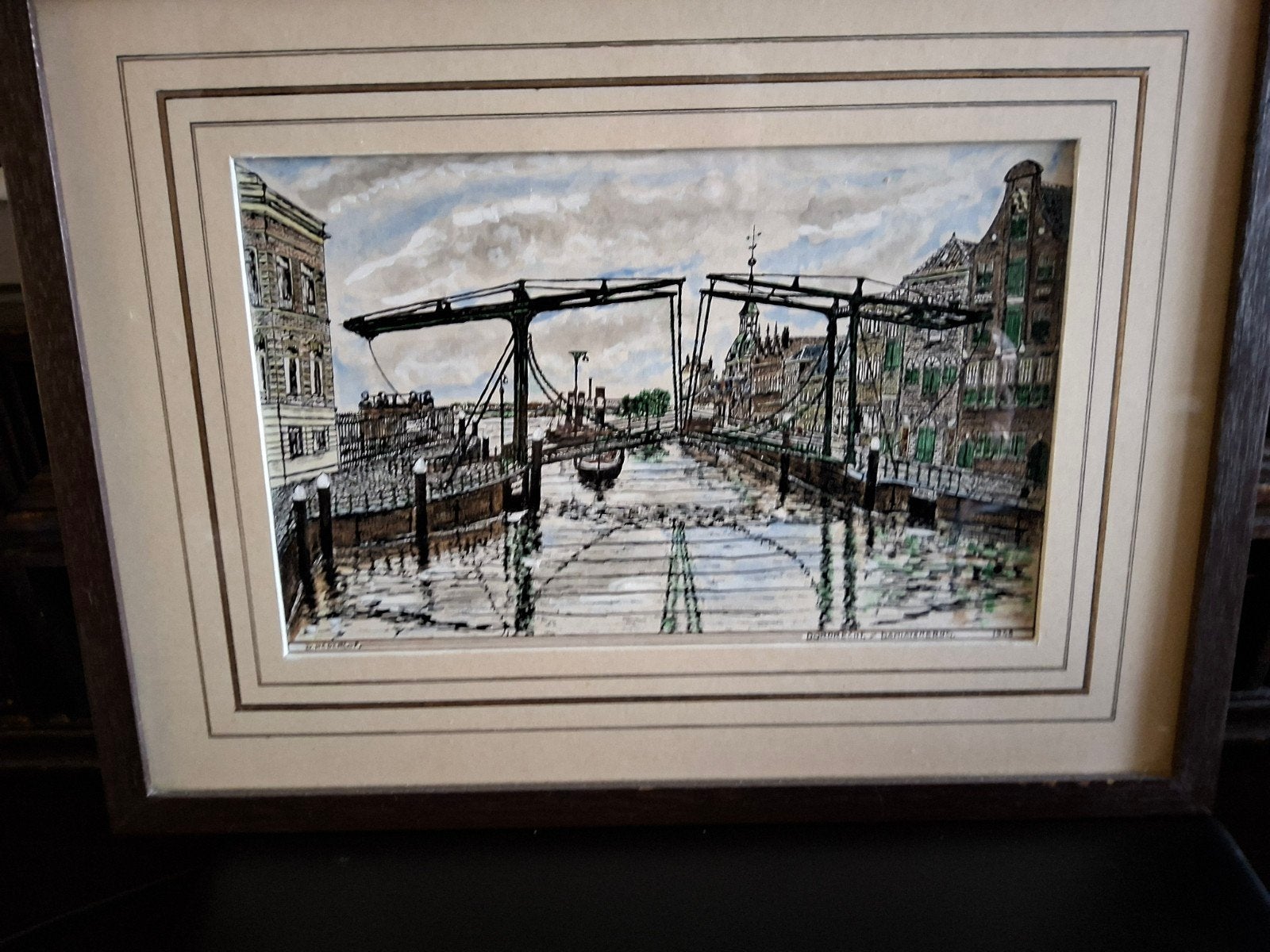 DAMIATEN BRUG IN DORDRECHT NEDERLOF EN DE GROTE KERK, Ophalen of Verzenden
