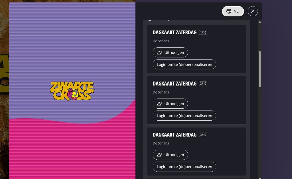 10 tickets Zwarte Cross zaterdag, Tickets en Kaartjes, Drie personen of meer