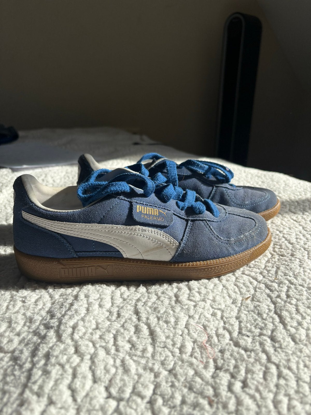 Puma Palermo sneakers - Blauw suède, Verzenden, Gedragen, Blauw, Sneakers of Gympen