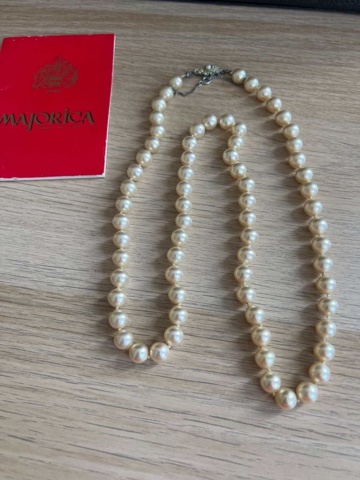 Majorica parelketting met zilveren sluiting, Ophalen of Verzenden, Zilver