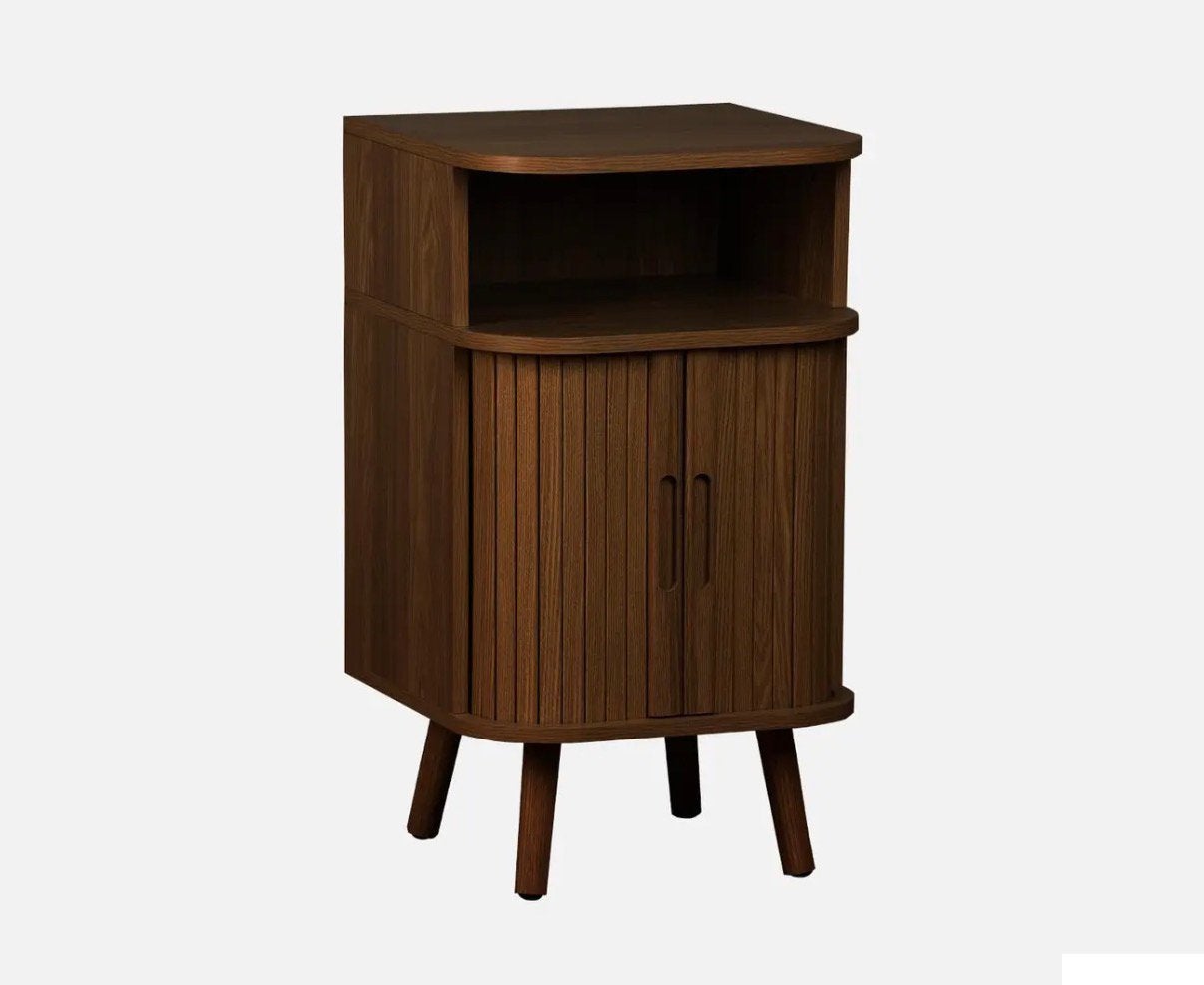 Nachtkastjes walnoot kleur NIEUW ONGEBRUIKT, Huis en Inrichting, Slaapkamer | Nachtkastjes, Ophalen, Minder dan 45 cm, Nieuw, 70 cm of meer