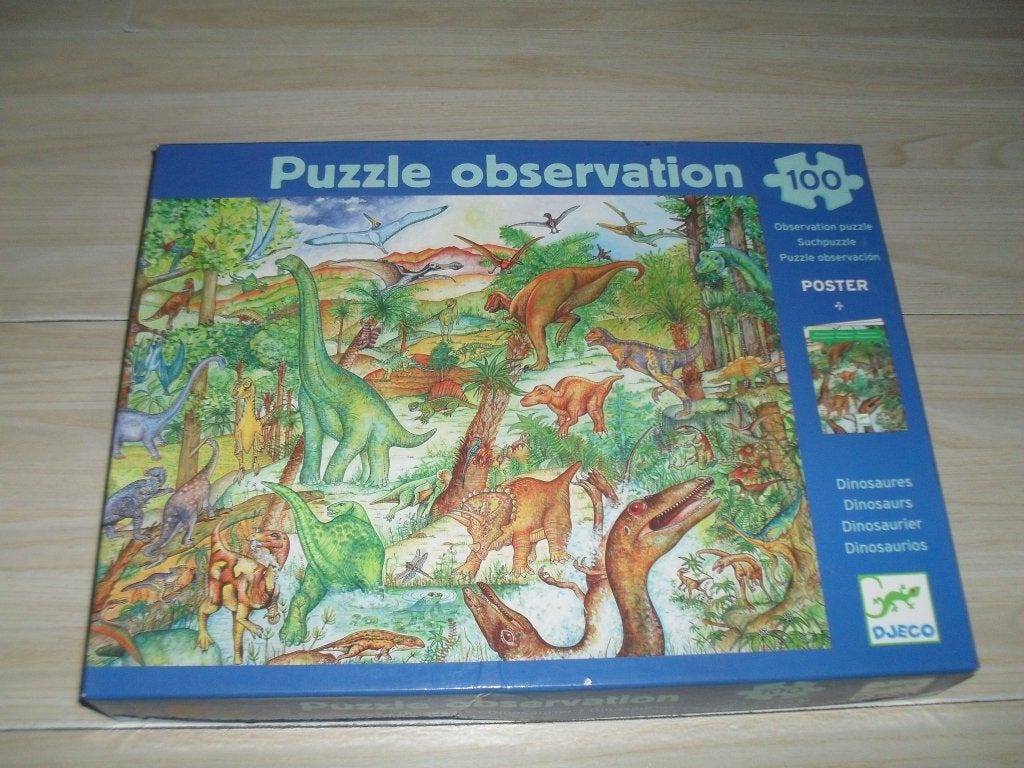 Observation puzzle Dinosaurier 100 grote stukken, Ophalen, Minder dan 500 stukjes, Gebruikt, Legpuzzel