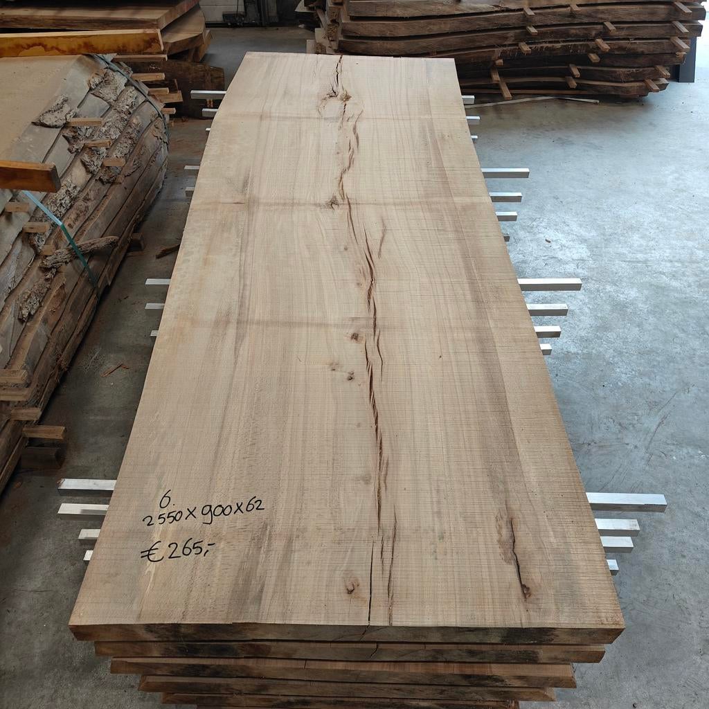 Gedroogde beuken boomstam tafelbladen, Ophalen, Nieuw, 200 tot 250 cm, Plank