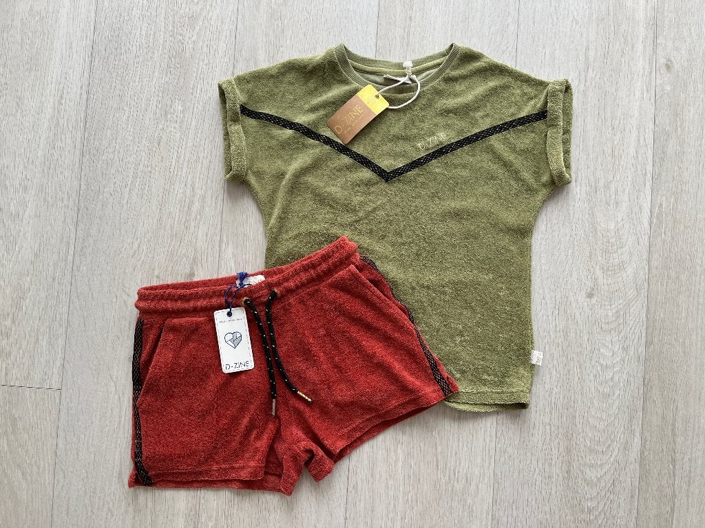 NIEUW D-Zine Badstof Set Setje loungeset Zomerset Mt 152 158, Meisje, D-Zine, Nieuw, Ophalen of Verzenden