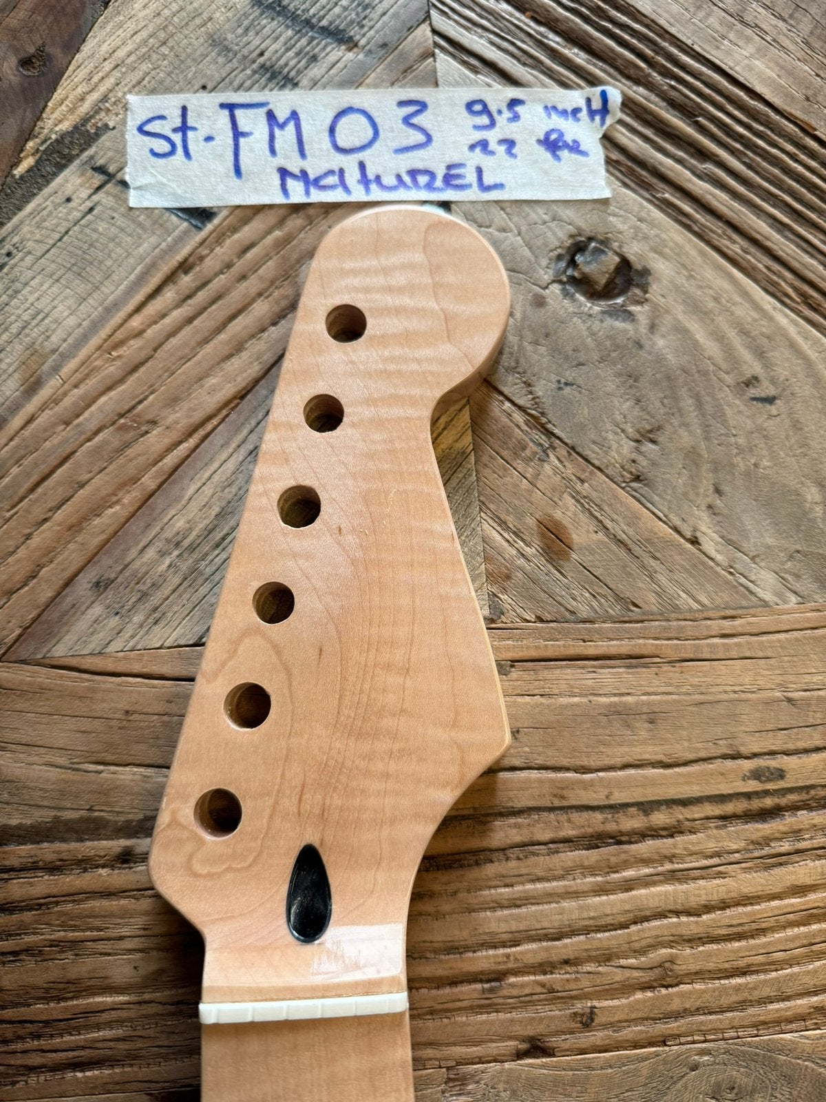 Srratocaster Tigerflame Maple hals 22 fr-9.5 radius” STFM03”, Verzenden, Geen, Geen, Jpsg