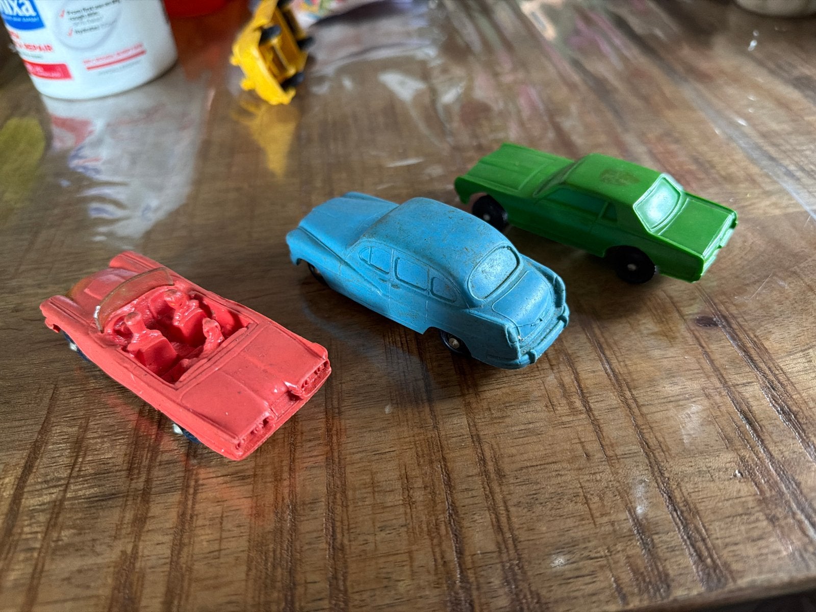 Vintage Tomte Laerdal speelgoedauto's - 3 stuks, Gebruikt, Auto, Ophalen of Verzenden, X