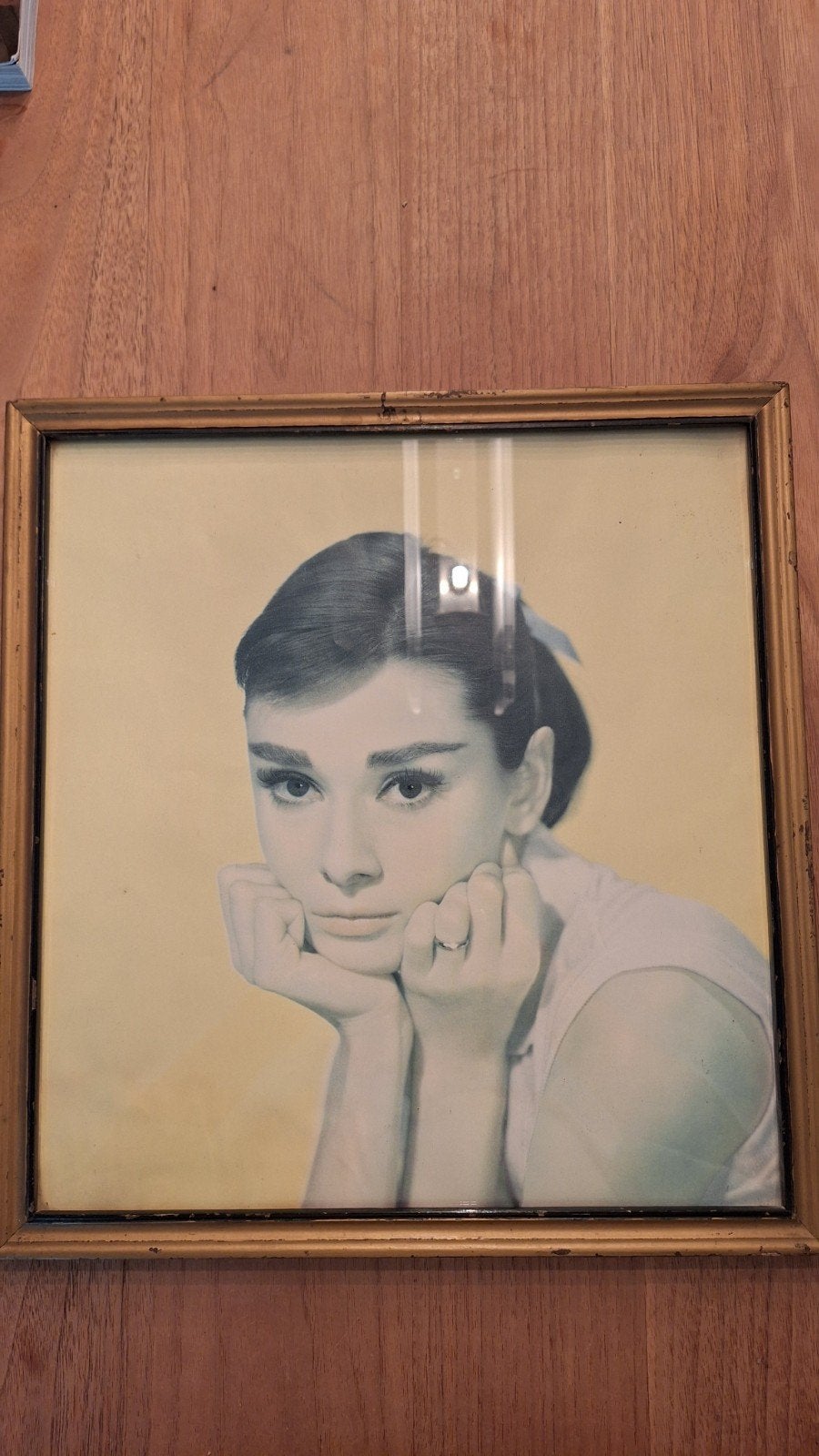 Ingelijste foto van Audrey Hepburn, Ophalen of Verzenden, Foto, Fotografie, Achter glas
