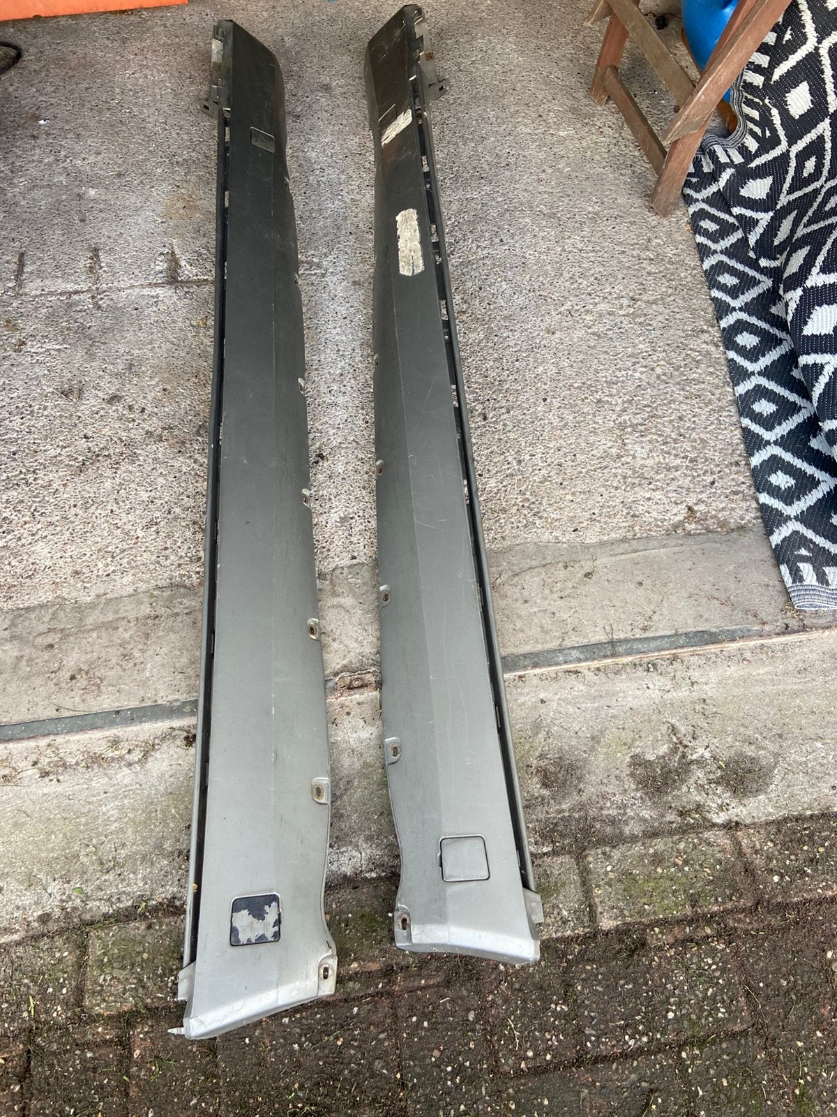 Mercedes 190 Bumper + beplating ,deeur links achter, Auto-onderdelen, Gebruikt, Mercedes-Benz, Ophalen of Verzenden, Achter